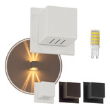 Arandela Box Cubo Pequena 6 Fachos + Led G9 5w St1317