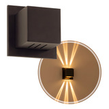 Arandela Box Cubo Pequena 6 Fachos Parede Muro St1317 Cor Marrom 110v/220v (bivolt)