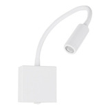 Arandela Cama P/leitura Led 3w 3000k Branca Haste Flexível