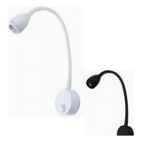 Arandela De Cama Para Leitura C/ Led 3w B Q - Haste Flexível Cor Branco 110v/220v (bivolt)