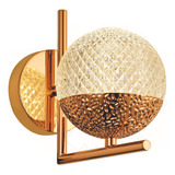 Arandela De Cristal Dourada Para Mesa De Cabeceira Cor Dourado Bivolt
