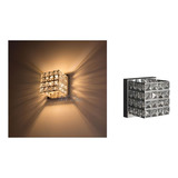 Arandela De Cristal Legítimo Efeito C/ 2 Focos Cor Prateado 110v/220v (bivolt)