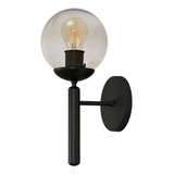 Arandela Luminalux La Linda Ball Jabuticaba Decoração Home L Cor Preto Com Globo Fumê