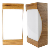 Arandela Madeira/acrílico Curva Freijó 20cm 1x E27 Madeluz