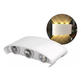 Arandela Preta Led 6w Retangular 3 Fachos 6 Lentes 3000k 