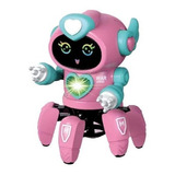 Aranha Robô Dançarino Rosa 6 Pernas