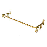 Arara De Parede Retrô Vintage 1 Metro Linha Premium Cores Cor Dourado