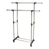 Arara Dupla Regulavel Cabideiro Sapateira Aço Inox 02-4