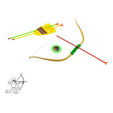 Arco E Flecha Brinquedo Infantil Arqueiro C/ Porta 3 Flechas
