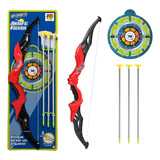 Arco E Flecha Infantil Com Alvo 3 Flechas - Dm Toys