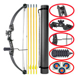 Arco E Flecha Profissional Composto Cb30 Bk + Kit Acessórios