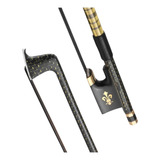 Arco Fibra De Carbono Trançado Para Violino 4/4 Crina Preta