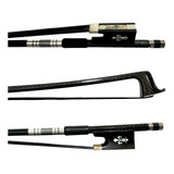 Arco Violino 4/4 Fibra Trançado Flor Lis Gold Crina Animal