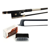 Arco Violino Fibra De Carbono Crina Animal Preta - 4/4+ Breu