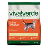 Areia Higiênica Para Gatos Viva Verde Grãos Grossos - 10kg X 10kg De Peso Neto