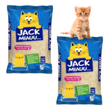 Areia Sanitária Natural Gato Feito D Mandioca Jack Miauu 2kg