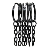 Argola Batida Dourada Com Corrente 23mm 100 Un. Galvanizadas