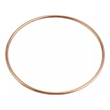 Argola Bracelete Rosé Aço Inox Resistente 6,5 Centímetros Comprimento 6 Cm Diâmetro 6 Cm