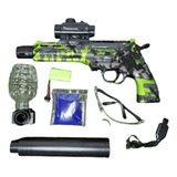 Arma Arminha Gel Bolinha Orbeez Pistola Elétrica Verde Nova