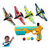 Arma Arminha Infantil Lançador De Avião Bolinhas Brinquedo 
