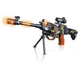 Arma Brinquedo Fuzil Metralhadora Militar 62cm