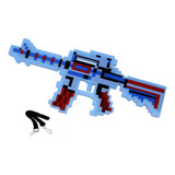 Arma Brinquedo Minecraft Diamante Com Luz/som E Mira Laser