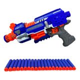 Arma De Brinquedo Metralhadora Pistola 20 Dardos Automatica