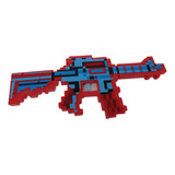 Arma Game Craft Led / Luz / Som Vermelha Ou Azul Ou Verde