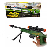 Arma Metralhadora De Brinquedo Awm Sniper Fire Som E Luz Top