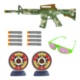 Brinquedo Arma Fuzil Metralhadora Militar 62 cm com Laser e Som