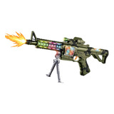 Arma Sniper Fuzil Brinquedo Infantil Com Vibração Som Luz 