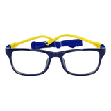 Armação Oculos Grau Teen Infantil Flexível Resist Silicone