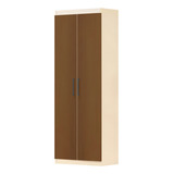 Armário 1000 J&e Moveis Organizador 2 Portas Multiuso 4 Prateleiras Off White Com Nature