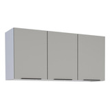 Armário Aço Cozinha Aéreo 120cm Cinza 3 Porta Jupter Cozimax