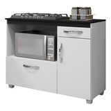 Armário Balcão P/cooktop 5 Bocas Cozinha Multiuso Microondas