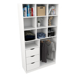 Armário Cabideiro Gaveta Misto M8 100% Mdf Closet Loja Arara