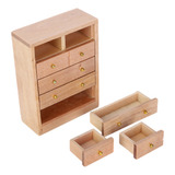 Armário De Gaveta Doll House 1:12 Mini Móveis De 5 Camadas D