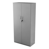 Armário Fechado Alto Com 2 Portas Slim Cinza