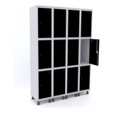Armário Guarda Volume Locker Roupeiro 12 Portas Aço Grp Wt