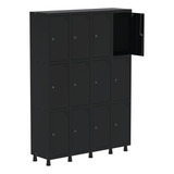 Armário Guarda Volume Locker Roupeiro 12 Portas Aço Grp Wt