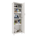 Armário Multiuso 1 Porta Com Rodízios Branco