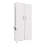 Armário Multiuso Ajl 2 Portas Com Rodízios Branco