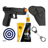 Arminha Airsoft Spring Qgk S23 + Algema + Coldre + Munição