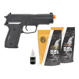 Arminha Brinquedo Pistola Airsoft 6mm + 2000 Bolinhas + Óleo