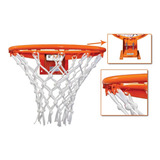 Aro De Basquete Oficial Flexível Com Mola E Rede Tipo Chuá