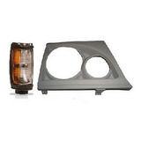 Aro Farol + Pisca L-200 Quadrada 2001/2006 L. Direito Fibra