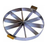 Aro Marcador Bolo Pudim Torta 25cm Com 10 Fatias Inox