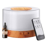 Aromatizador Difusor Umidificador De Ar Ultrassônico Com 7 Cores 300ml Cor Marrom-claro