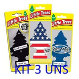 Aromatizantes Little Trees Importado Original Kit Com 3 Uns