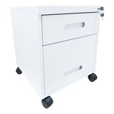 Arquivo Gaveteiro Volante De Aço 1 Gaveta 1 Pasta Suspensa Cor Branco
